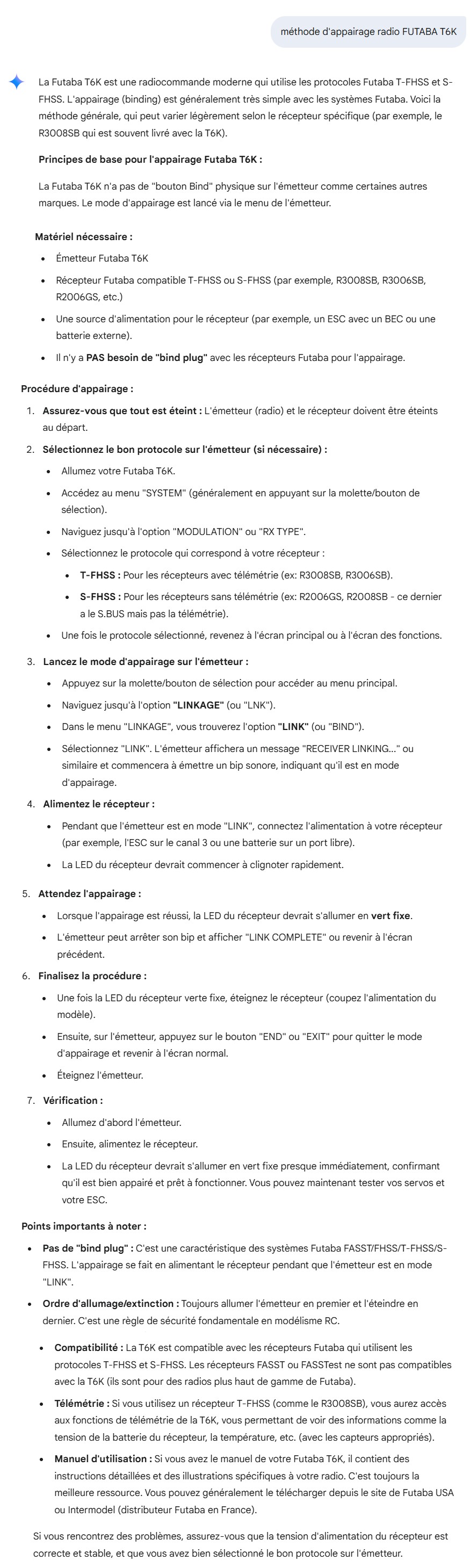 Méthode d'appairage